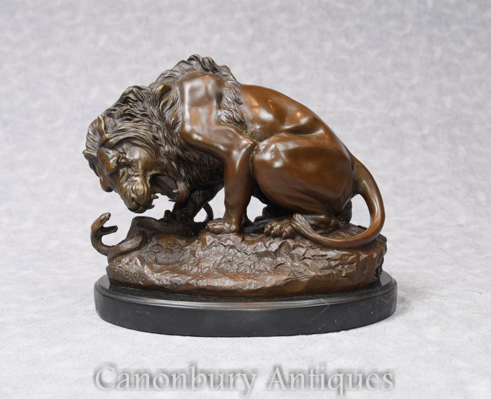 STATUETTE STATUE CHIEN Bronze Signé Barye ? 1919 2,27 Kg XIXème Berger