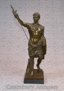 Italian Bronze Statue Roman Emperor Julius Caesar