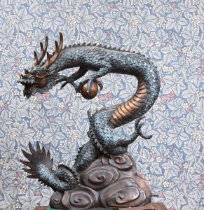 Bronze Chinese Dragon Statue Asian Feng Shui