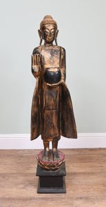 CLICK HERE TO BUY THIS STANDING BURMESE BUDDHA STATUE CARVED MYANMAR BUDDHIST ART 1930  FROM CANONBURY ANTIQUES