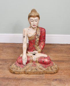 Vintage Thai Buddha Statue Meditation Pose Buddhism Buddhist